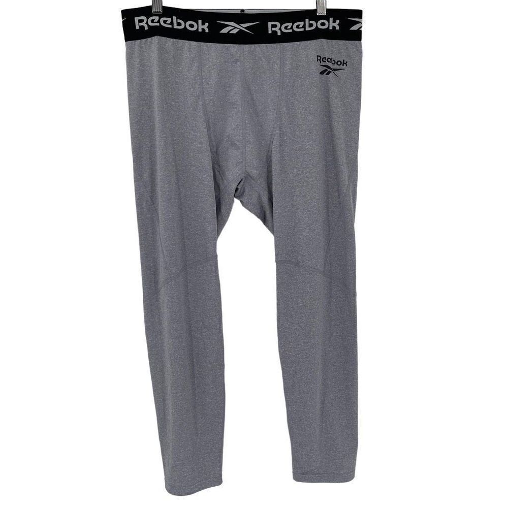 Reebok Conditioning Compression Tightโ Pants Men XL Gray WorkoutโGymโTraining